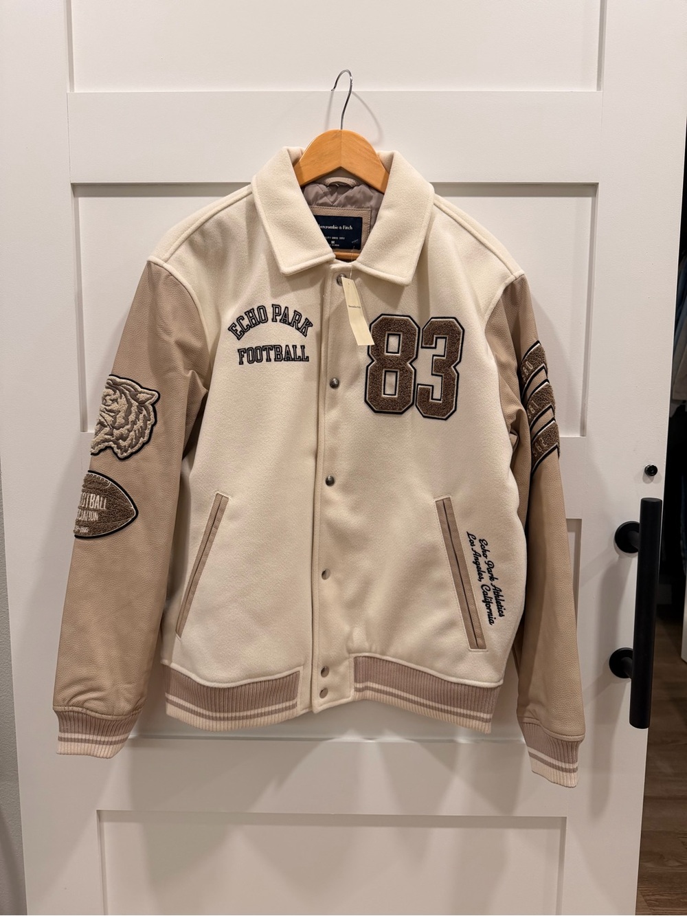 Abercrombie & Fitch Echo Park Football 83 Varsity Jacket M NWT $180
